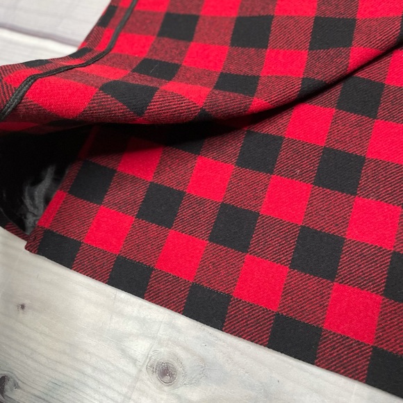 Pendleton Aurora Wrap Skirt Black Red Buffalo Plaid Size 12 - Picture 2 of 7